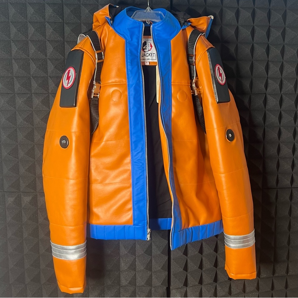 “Wattson” Apex Legends Hooded Jacket [Faux Leather]